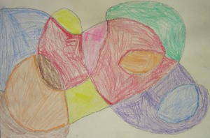 kindergarten- circles and loops- crayons