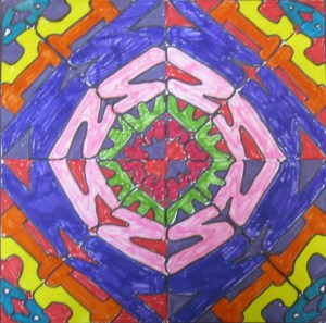 5th grade name mandala- marker